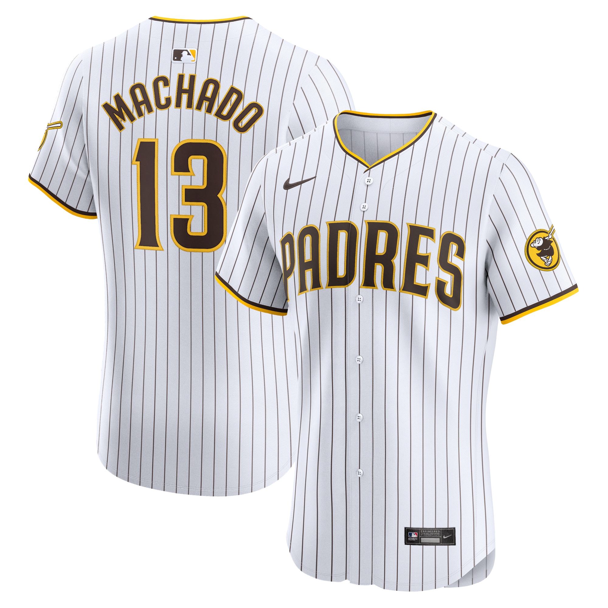 Manny Machado San Diego Padres Home Elite Jersey – White