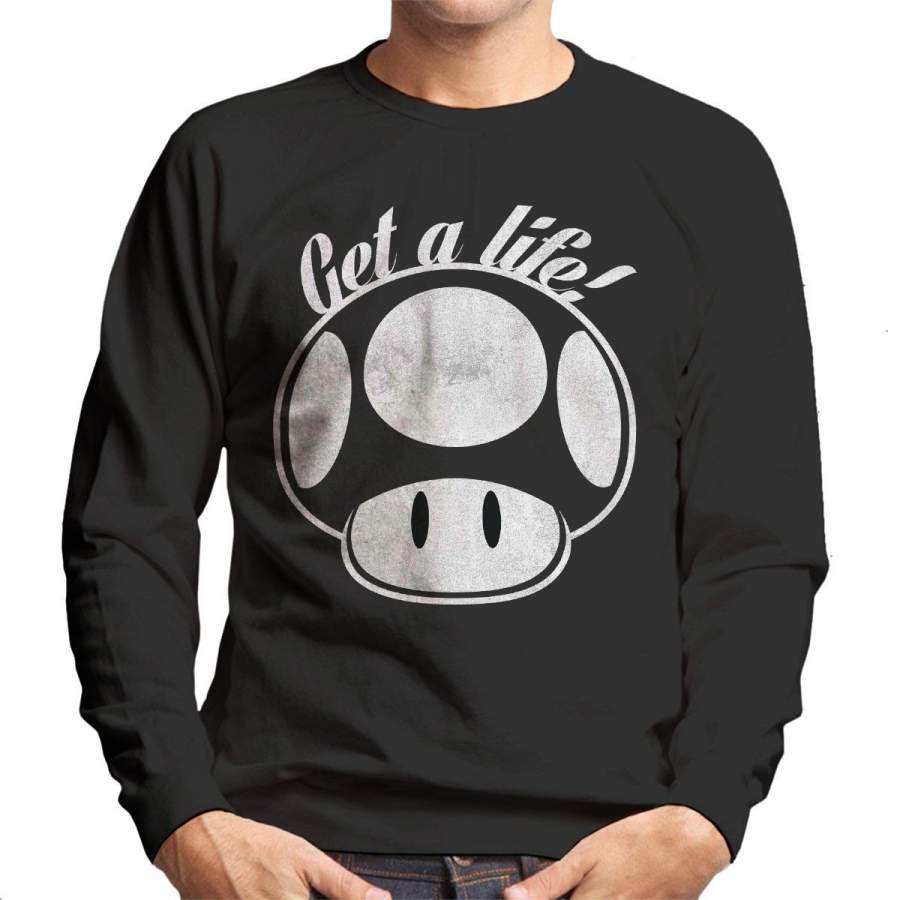 Super Mario Get A Life Men’s Sweatshirt