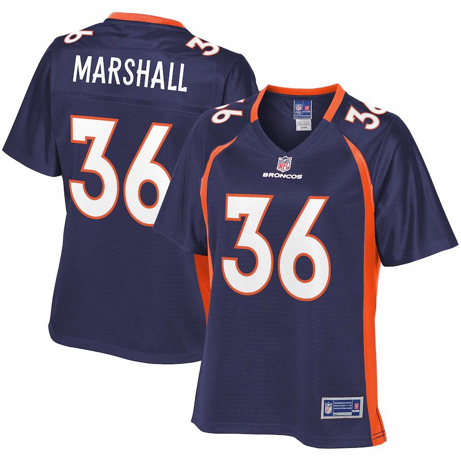 Trey Marshall Denver Broncos NFL Pro Line Womens Alternate Player Jersey – Navy