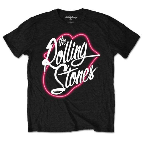 The Rolling Stones Unisex Tee Neon Lips