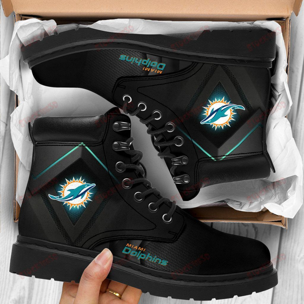 Miami Dolphins Boots – Premium Shoes/ Premium Leather Boots – Gift For Sports Lovers 365