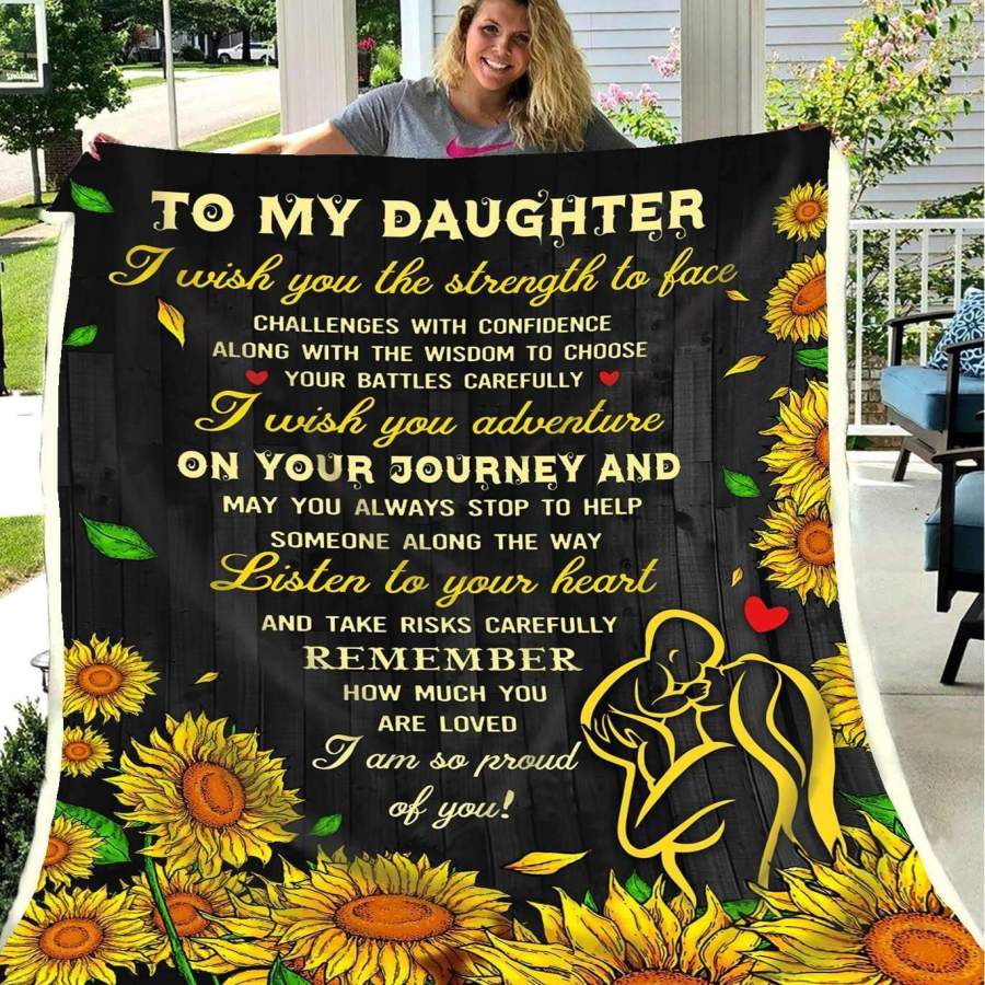 Blanket Gift For Daughter I Wish You Adventure On Your Journey