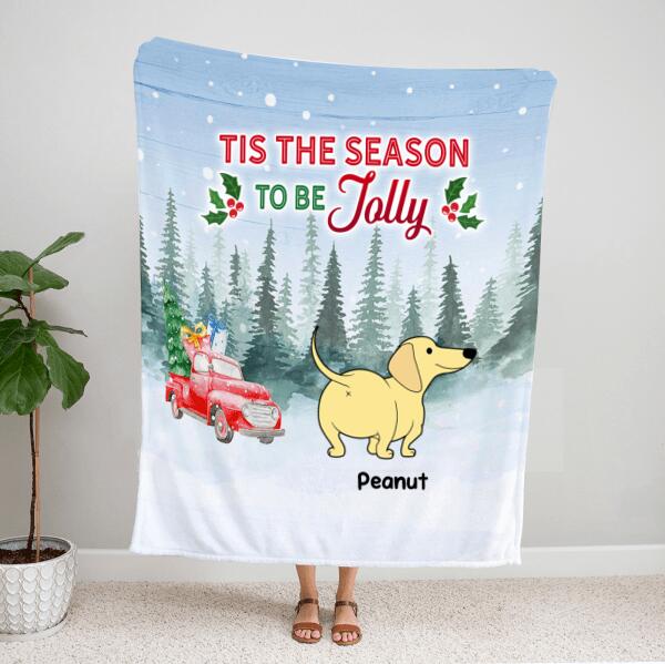 Personalized Throw Christmas Blankets – Christmas Gifts For Dog Lovers – Up To 4 Dogs