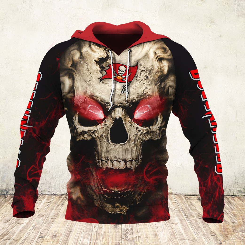 Tampa Bay Football Hoodie, Tampa Bay Football Fire Ball Skull Hoodie, American Football Hoodie, Unisex, Hoodie, Zip Hoodie