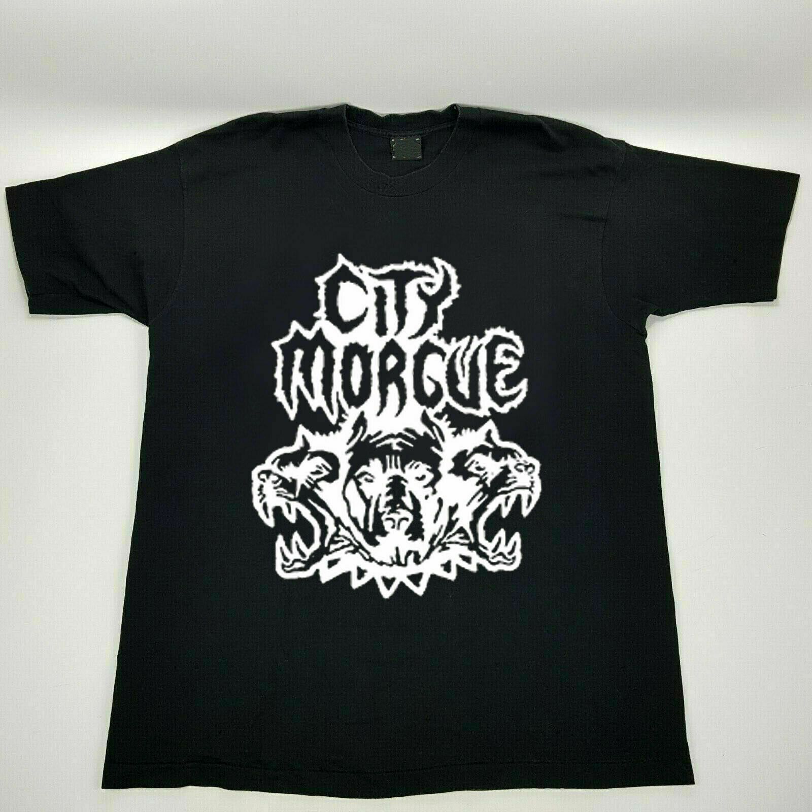 Vintage Shirt City Morgue White Tee Gildan Reprint New Condition T-shirt