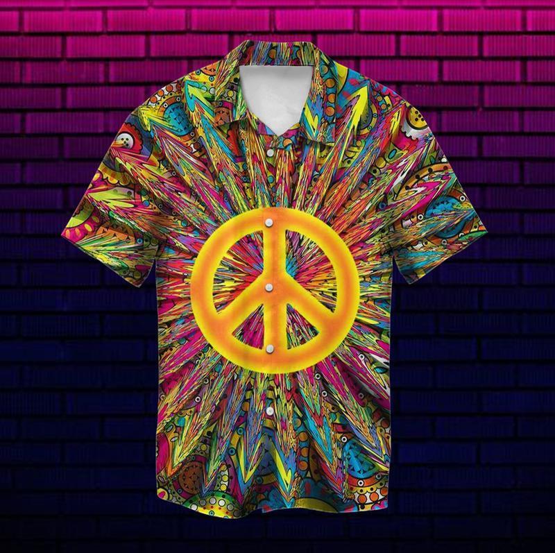 A Peaceful Hippie Hawaiian Shirt Pre11113