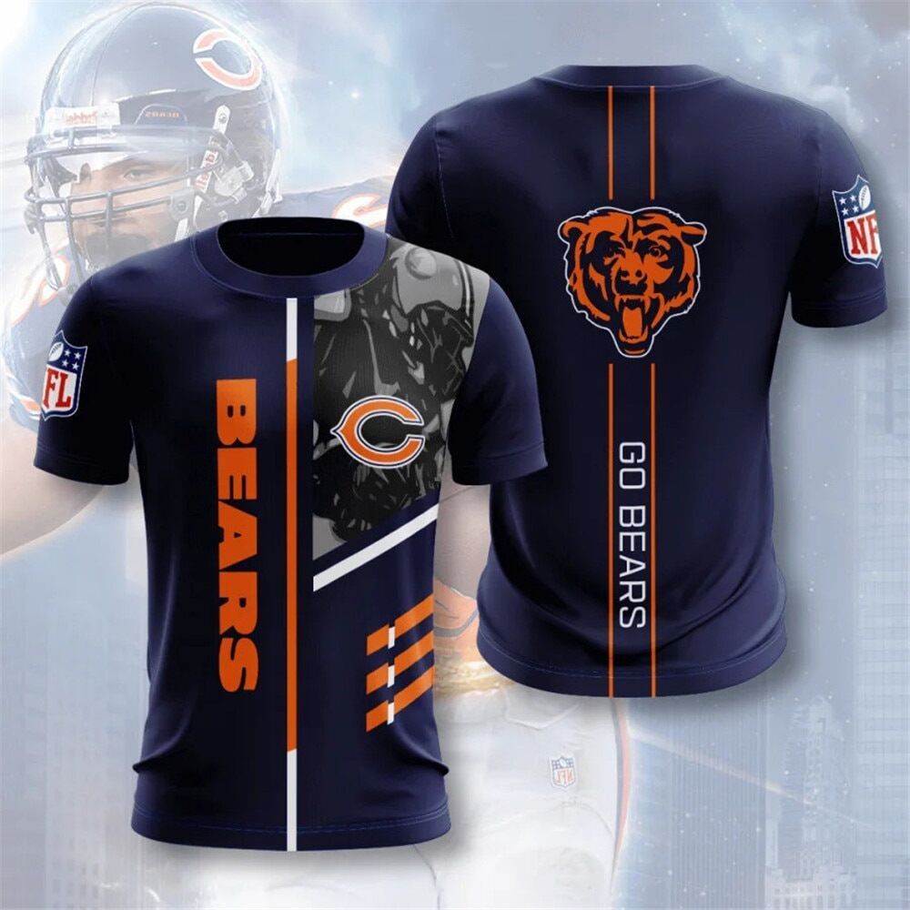 CHICAGO BEARS 3D PRINTED MESH T-Shirt