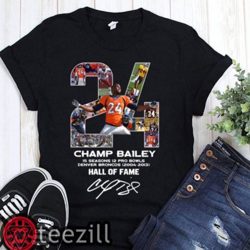 24 champ bailey denver broncos hall of fame signature shirts