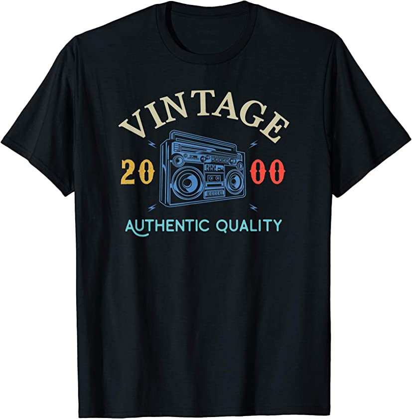 21 Years Old 2000 Vintage 21st Birthday Anniversary Gift T-Shirt