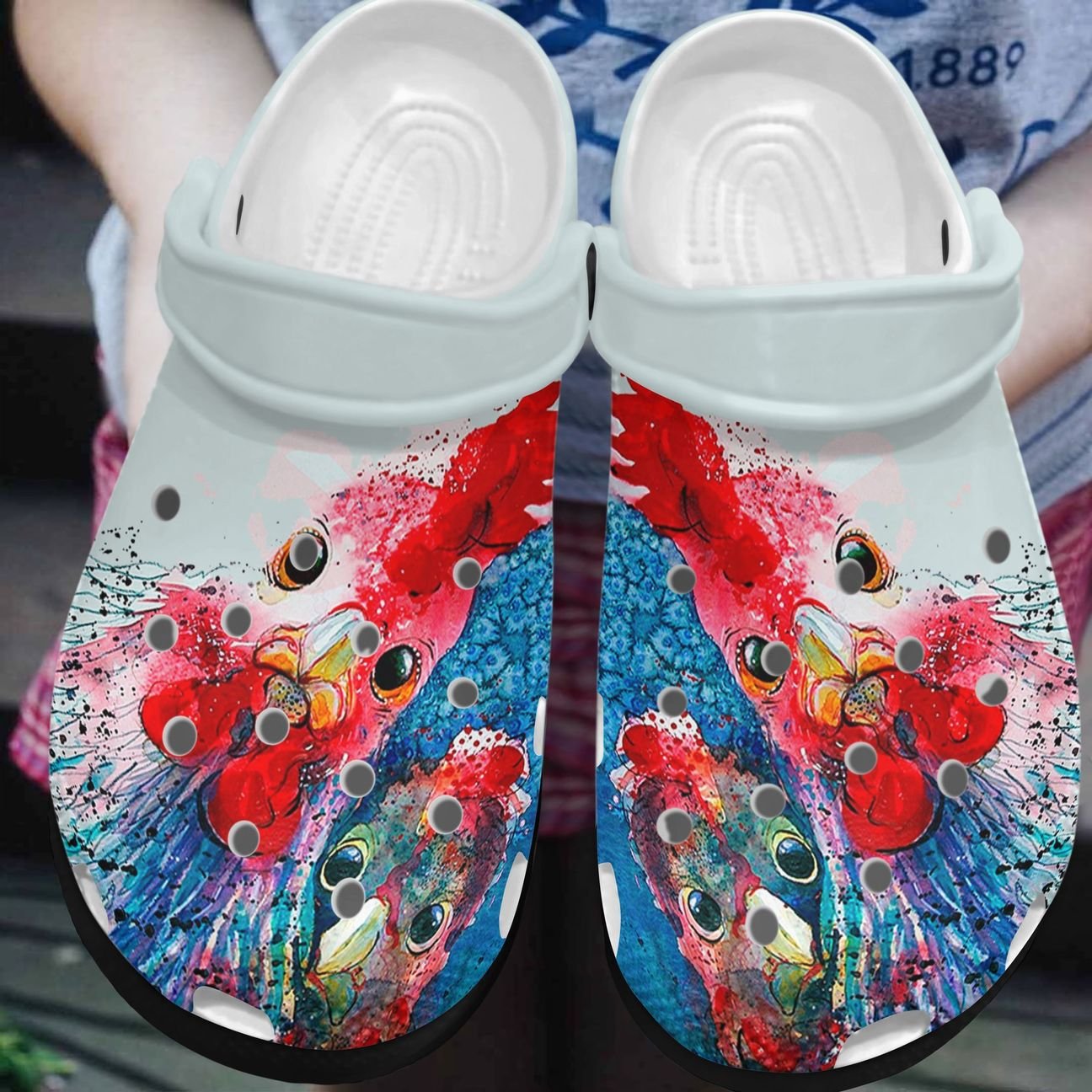 Chicken Personalized Clog, Custom Name, Text, Color, Number Fashion Style For Women, Men, Kid, Print 3D Look What