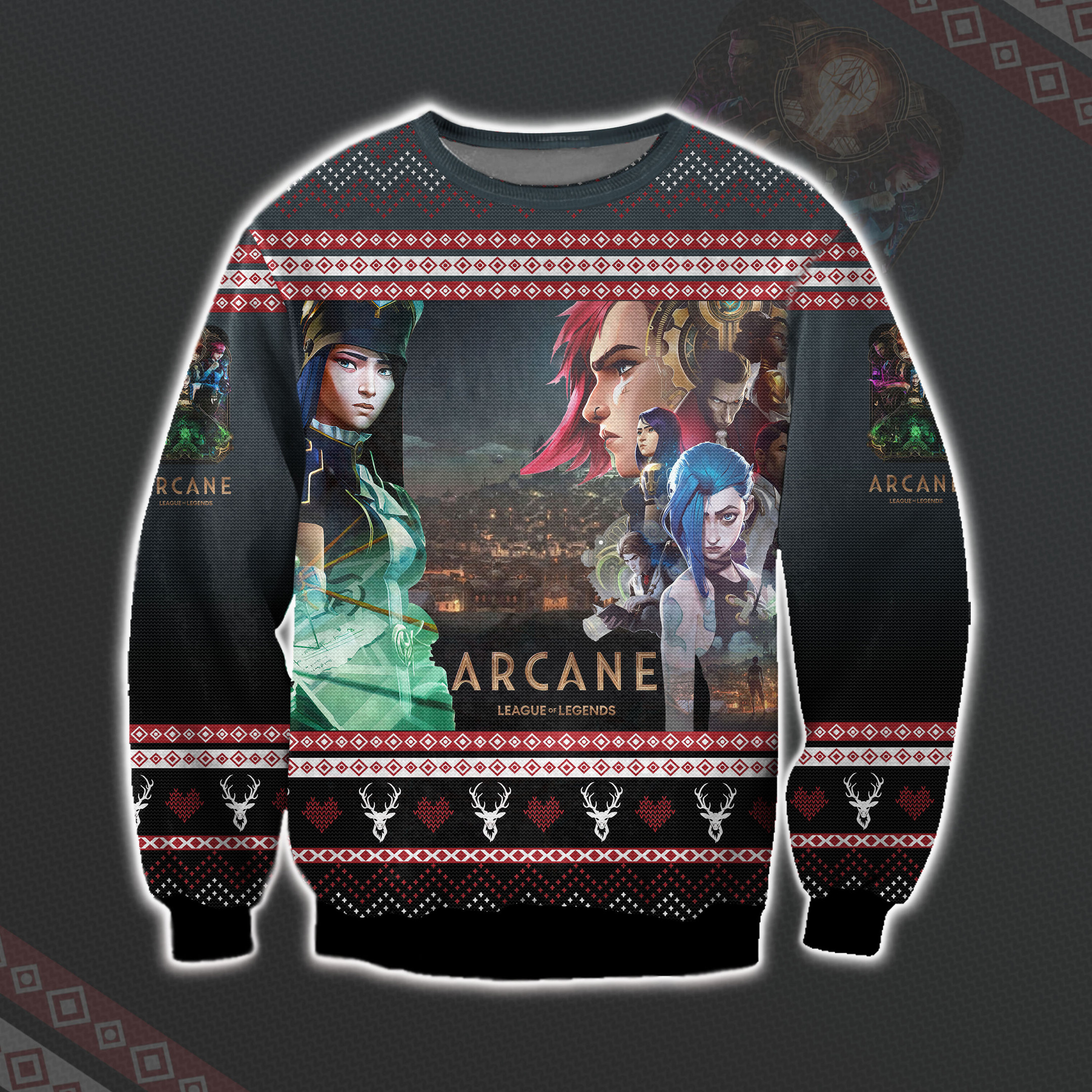 Netflix Arcane Ugly Christmas Sweater