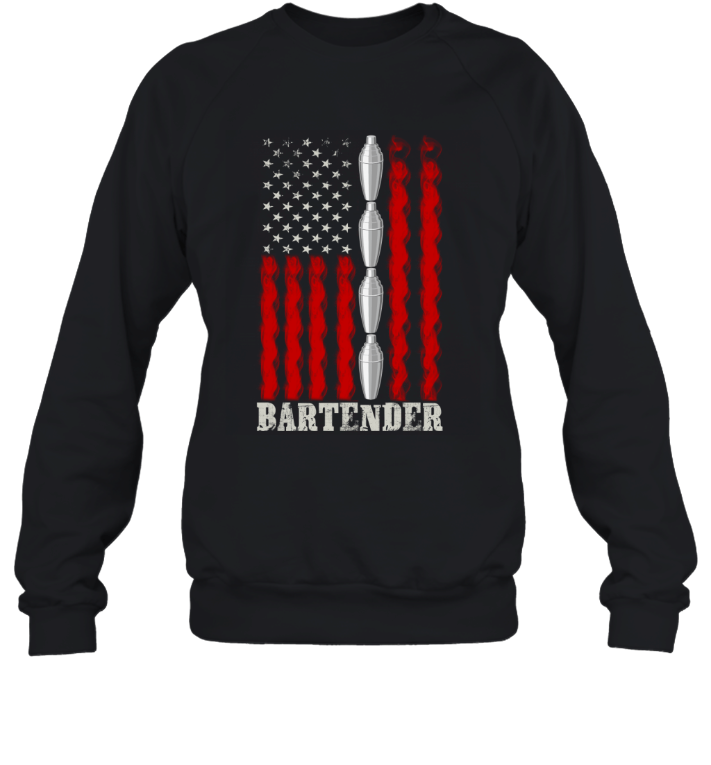 Bartender American Flag Funny Patriotic Gift Shirt Sweatshirt