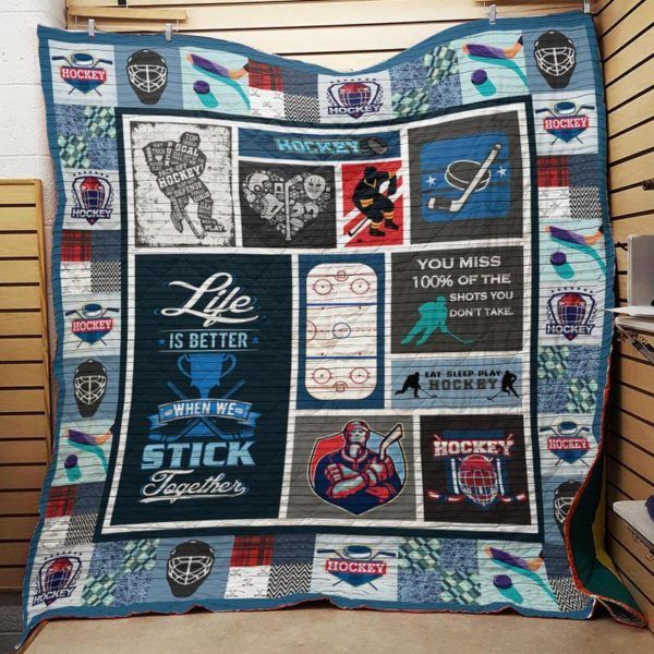 Hockey F1402 83o33 3D Quilt Blanket HGM28