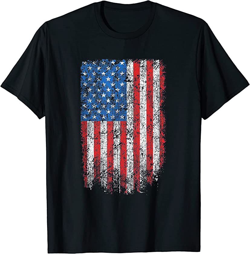 American Flag Shirt Patriotic 4th Of July Vintage USA Flag T-Shirt