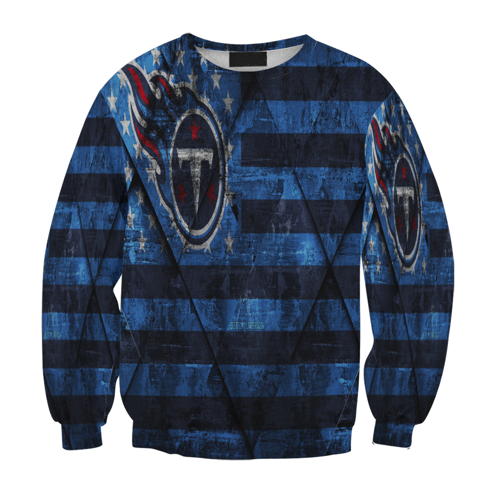 Tennessee Titans American Flag V13 Gift For Fan 3D Full Printing Sweatshirt