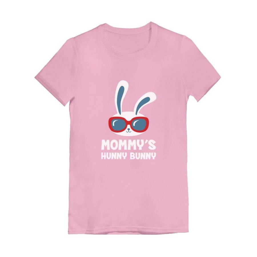 Mommy’s Hunny Bunny Cute Easter Infant Girls’ Fitted T-Shirt