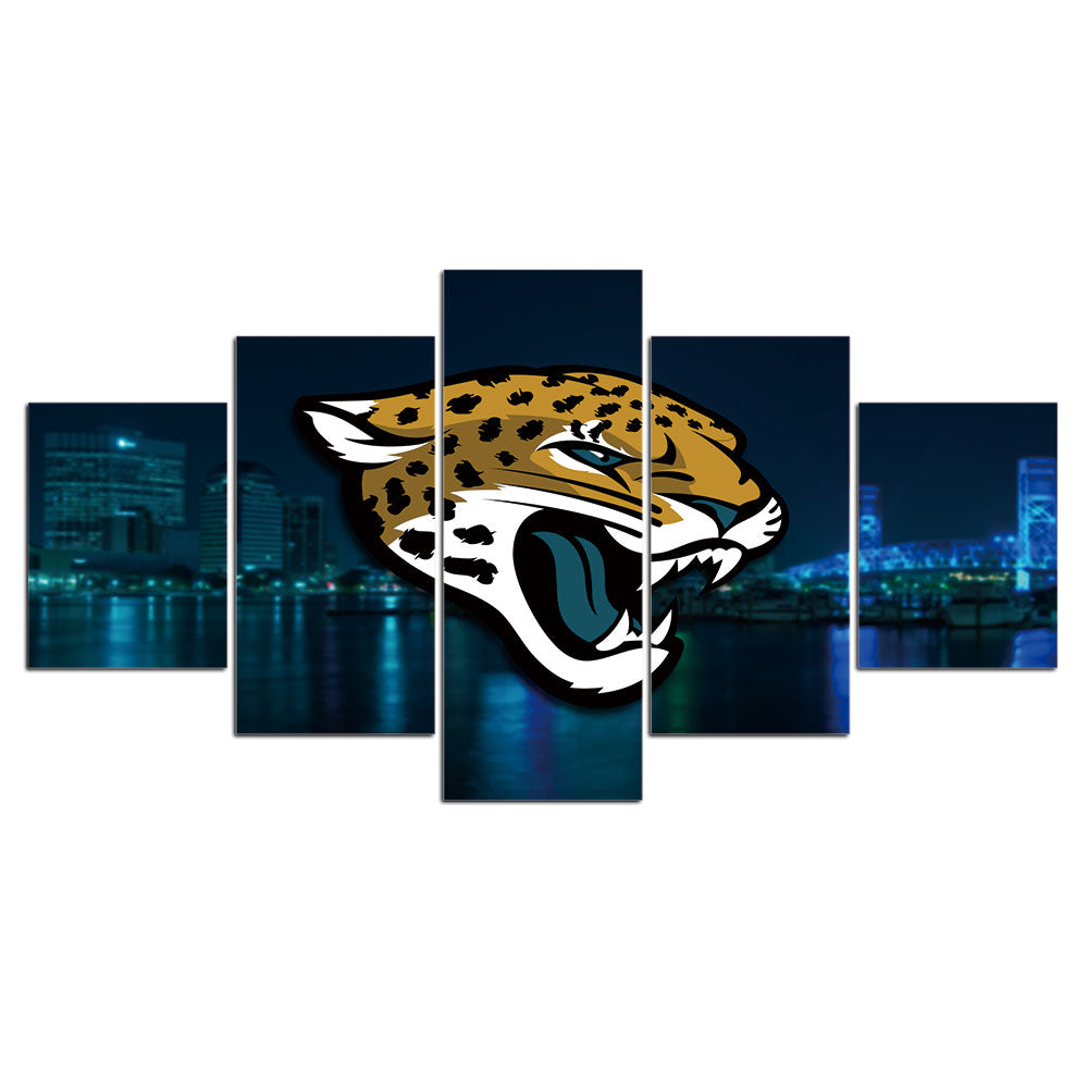 Jacksonville Jaguars Wall Decor Night City Canvas Print