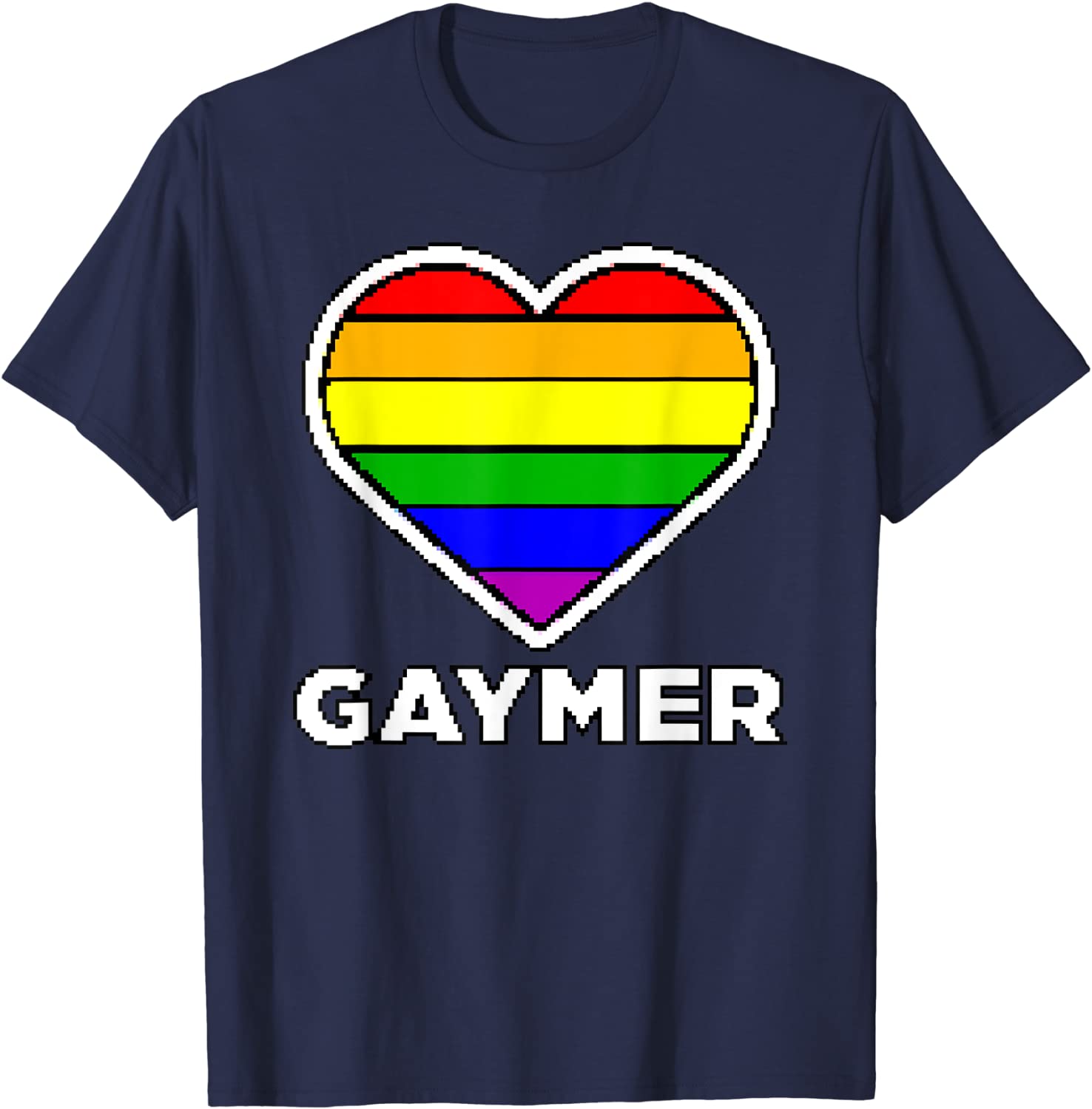 Gaymer Pride Video Game Player Gay Lover Rainbow Heart Lgbt T Shirt