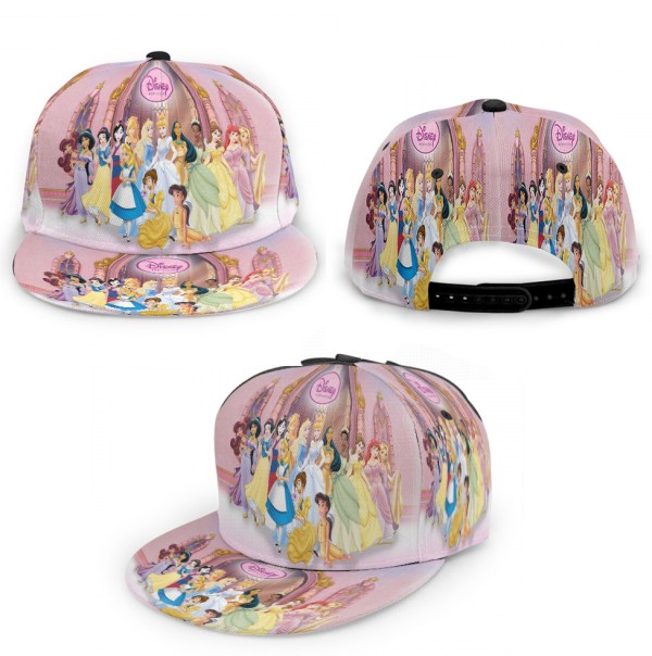 All Disneyland Beauty Princess We Welcome Rapunzel To The Royal Court 3D Flat Brim Baseball Cap