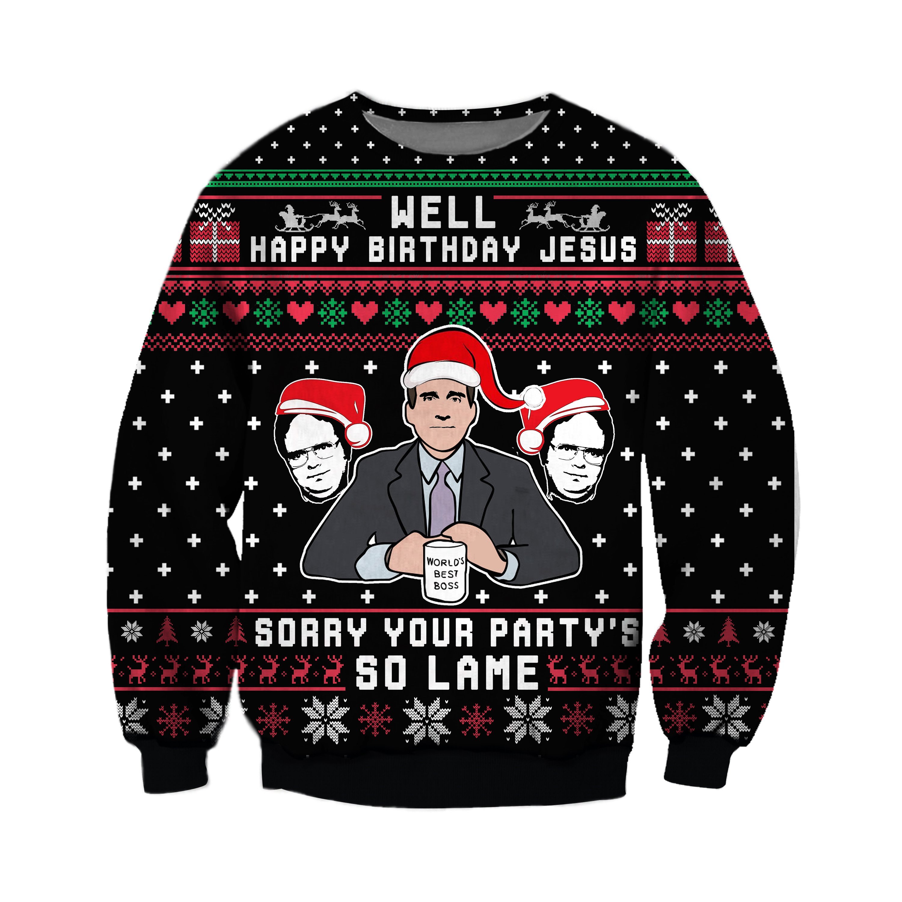 Your Partys So Lame Knitting Pattern 3D Print Ugly Christmas Sweater 2023 Hoodie All Over Printed Cint10656