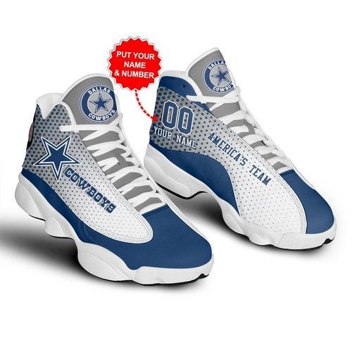 Dallas Cowboys Football Personalized Air Jordan 13 Polka Dot Shoes Sport Sneakers