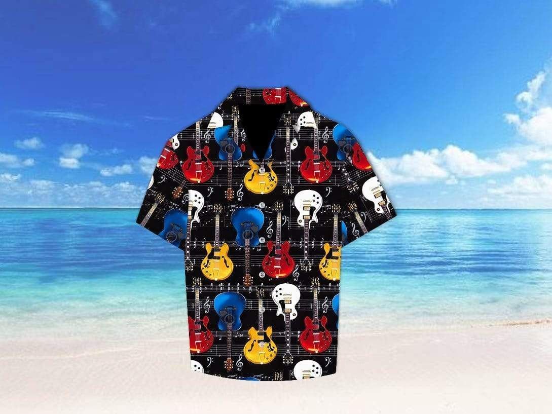 Shop From 1000 Unique Guitar Colorful Tropical Hawaii Aloha Shirts Ha82132