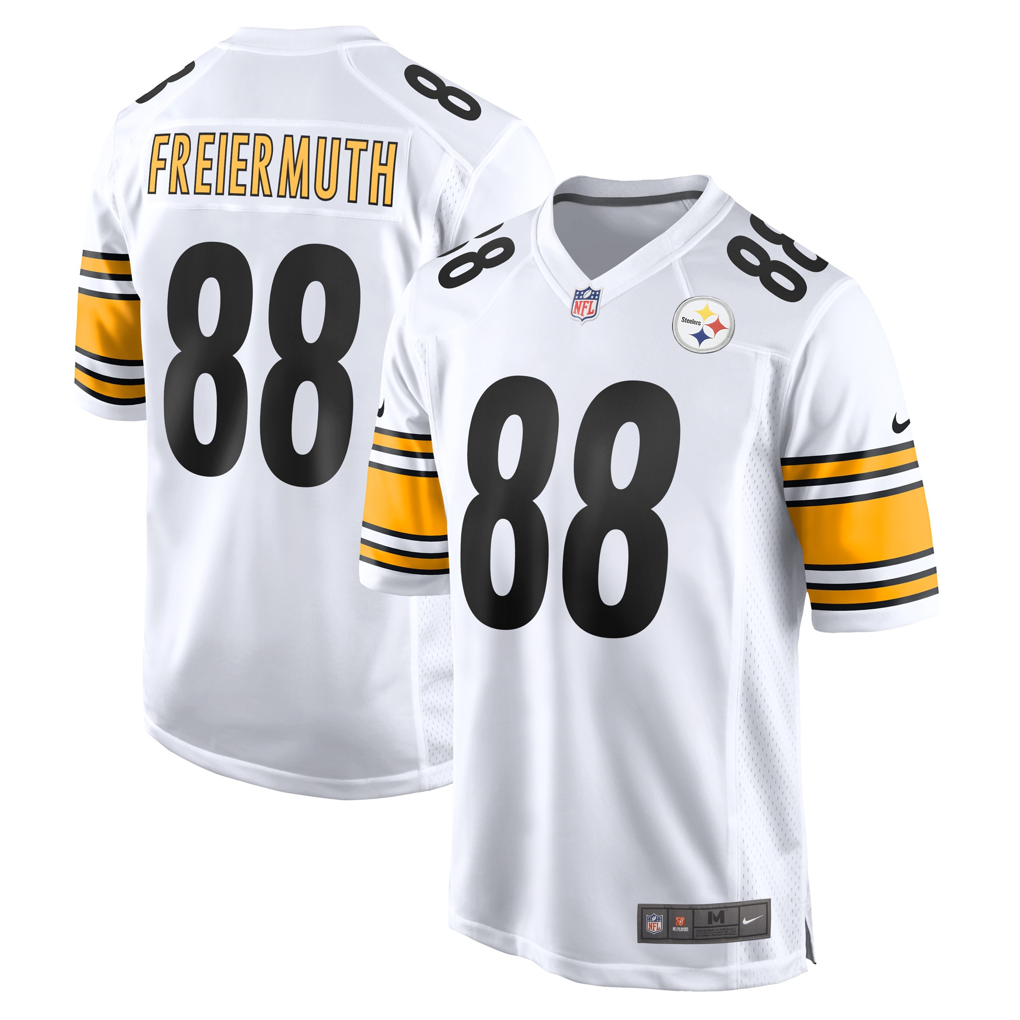 Men’s Pittsburgh Steelers Pat Freiermuth White Game Player Jersey