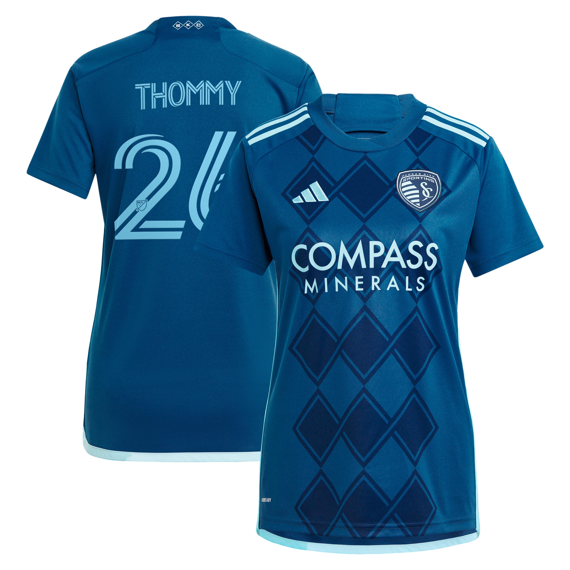 Erik Thommy Sporting Kansas City Women's 2024 Diamonds Our Forever Replica Player Jersey  Navy