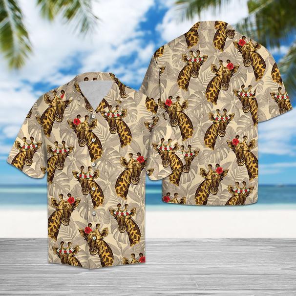 Giraffe Tropical Mood Hawaii Shirt Ha94482