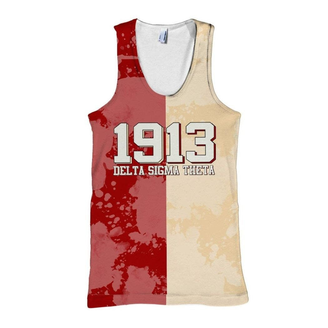 Sorority Tank Top – Delta Sigma Theta White Paint Tank Top