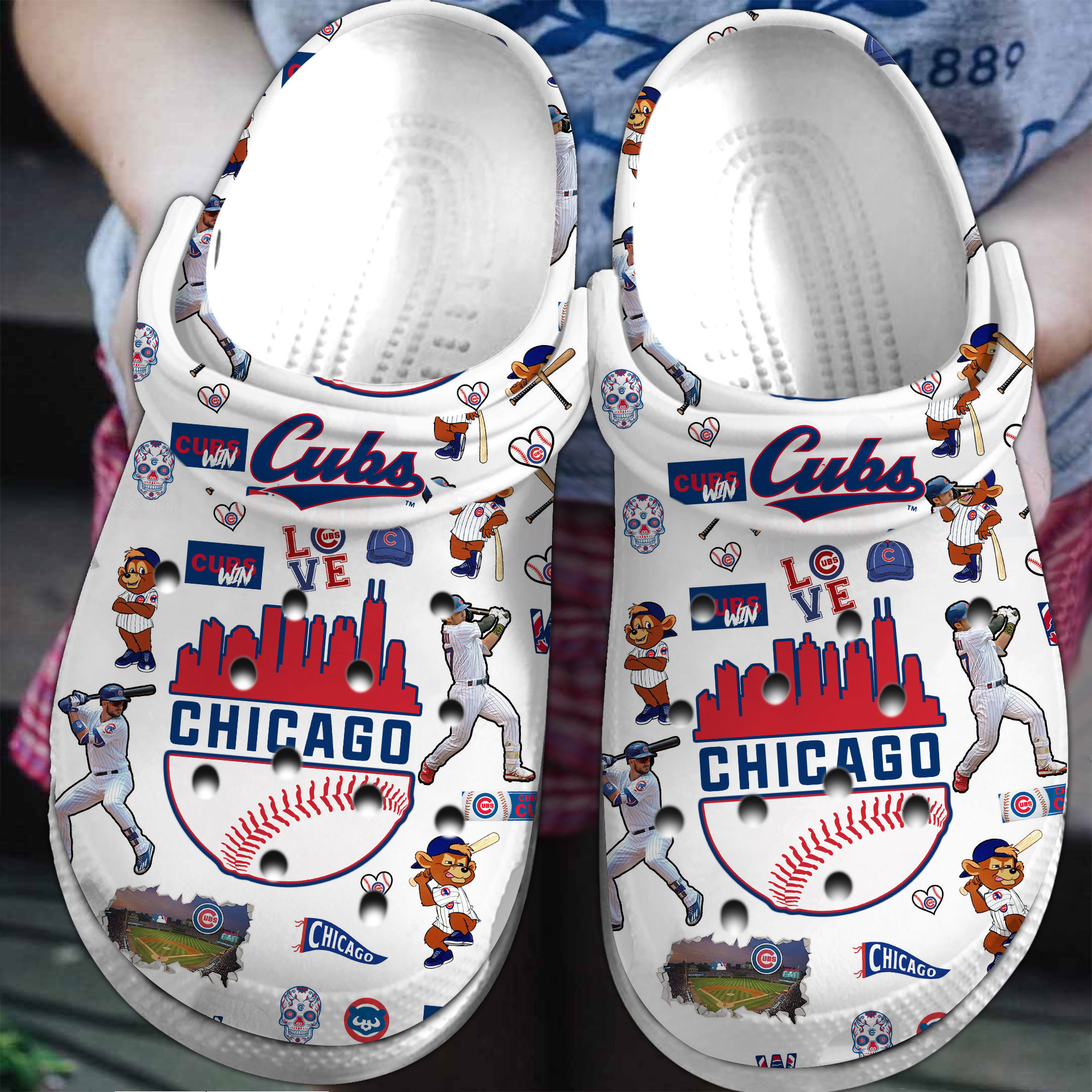 Chicago Cubs MLB Sport Crocs Crocband Clogs Shoes Comfortable For Men Women and Kids