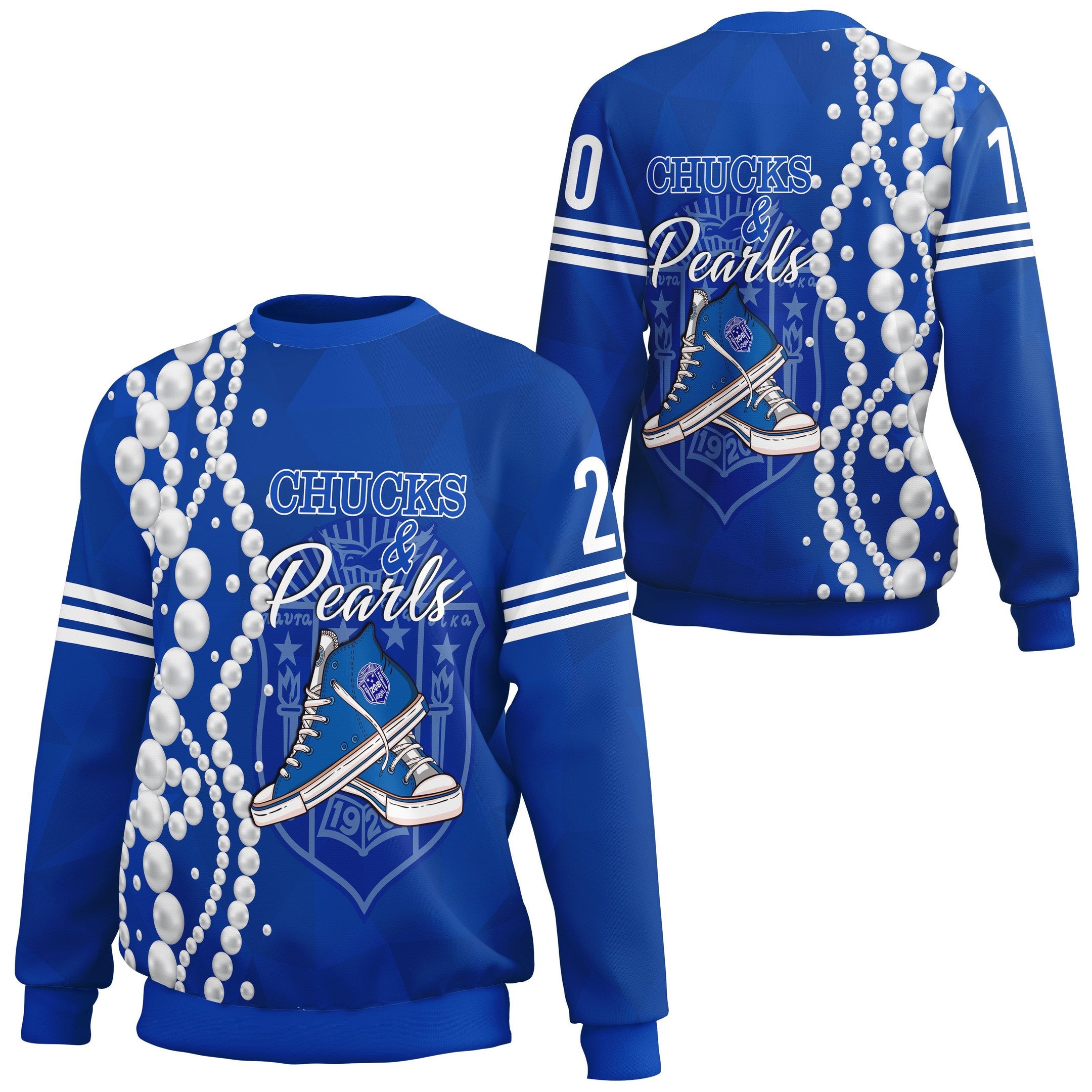 Sorority Sweatshirt – Zeta Phi Beta K.H Pearls Crewneck Sweatshirt