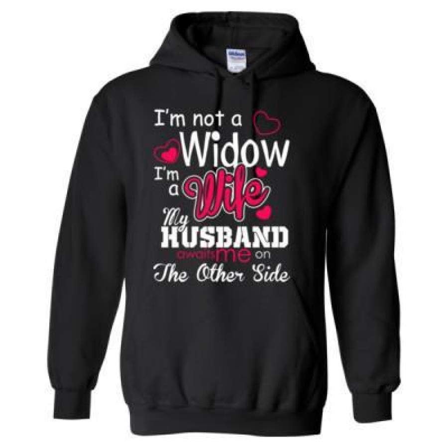 AGR I Am Not Widow I Am A Wife My Husband Await Me On The Other Side – Heavy Blend™ Hooded Sweatshirt