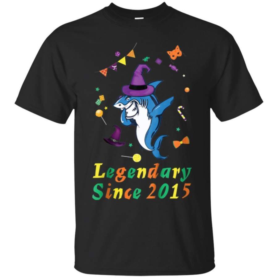 AGR Kids Made In 2015 Funny Dabbing Shark Birthday Gift 3rd Tshirts Jaq T-shirt