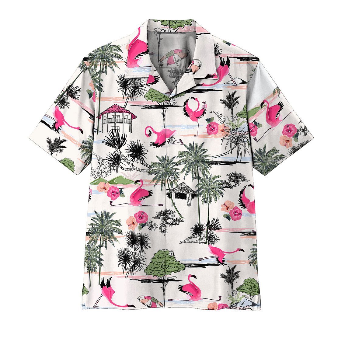 Gearhumans Flamingo Yoga Hawaiian Shirt Ha1192