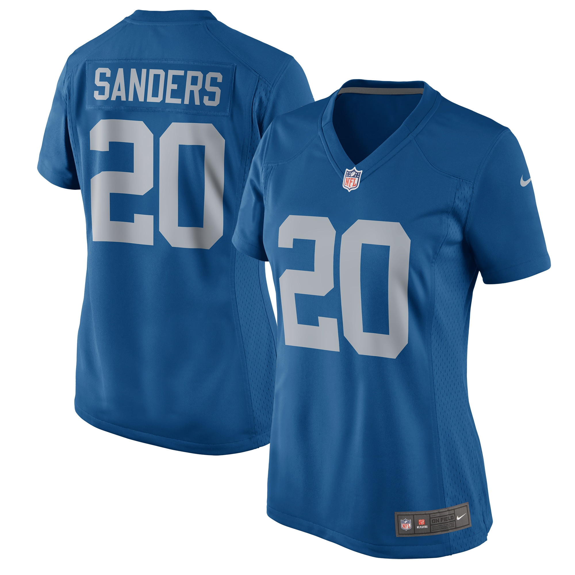 Barry Sanders Detroit Lions Womens 2017 Throwback Retired Player Game Jersey – Blue NFL