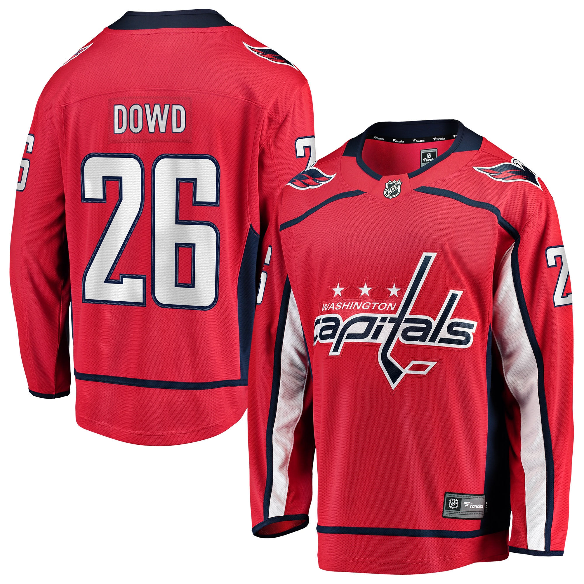 Men's Washington Capitals Nic Dowd Red Home Breakaway Player Jersey