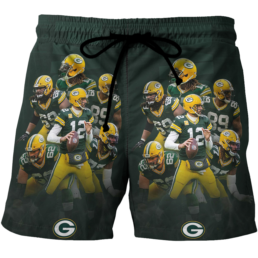 Green Bay Packers Player Team V10 3D All Over Print Summer Beach Hawaiian Short