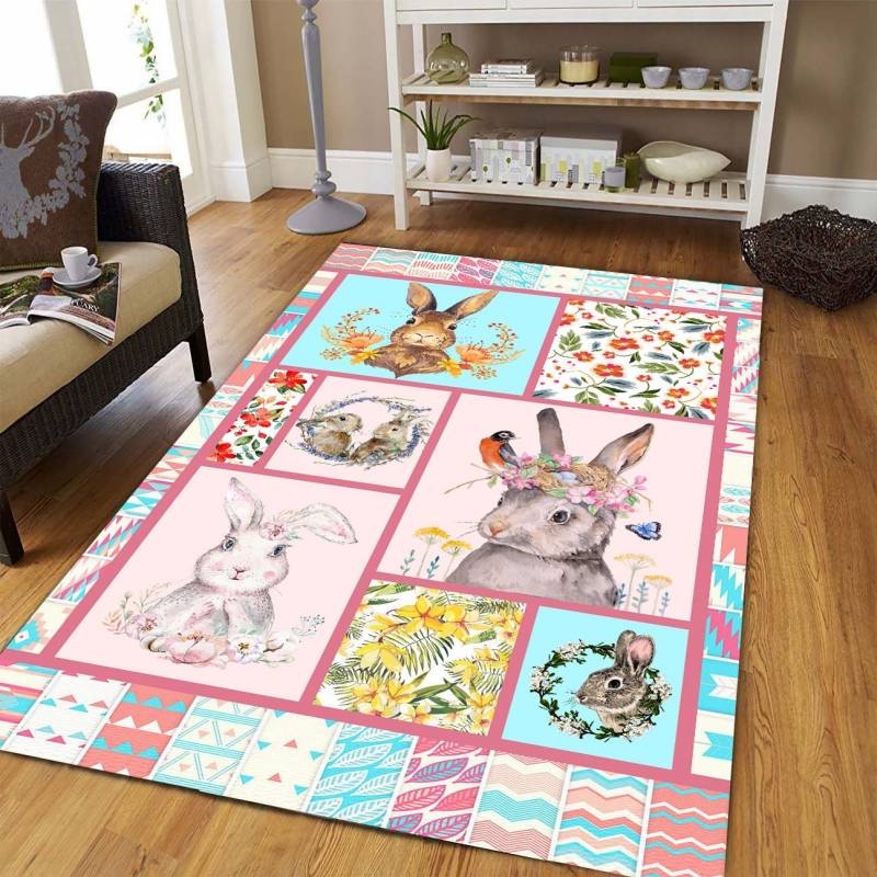 Cute Rabbit D0608 Rug