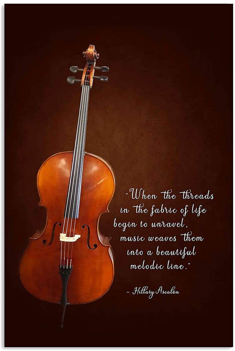 Vintage Cello – A Beautiful Melodic Line Poster Art Print      Home Decor Gift For Men Women Family Friend On Birthday Xmas