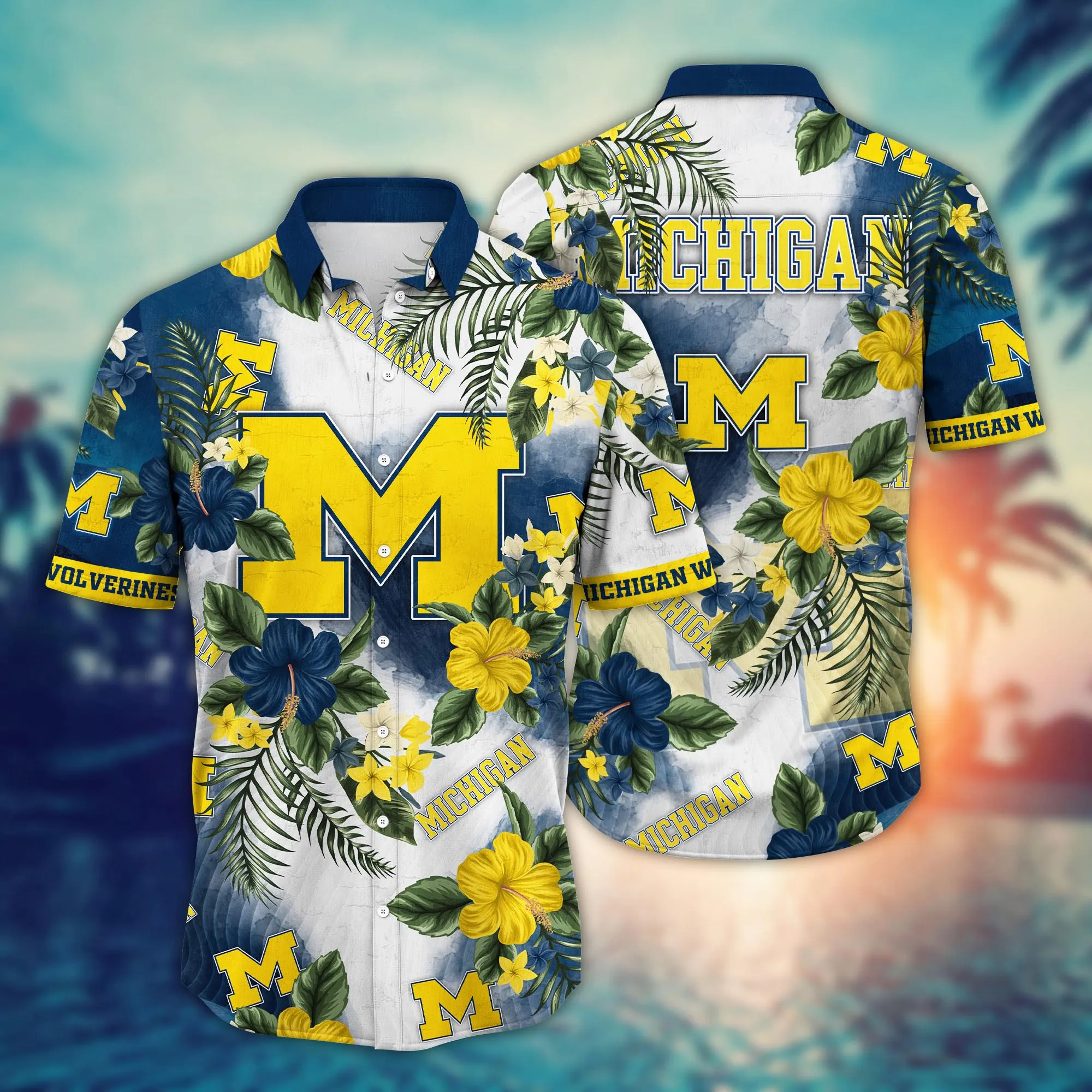 Michigan Wolverines NCCA Hawaiian Shirt Sprinklerstime Aloha Shirt