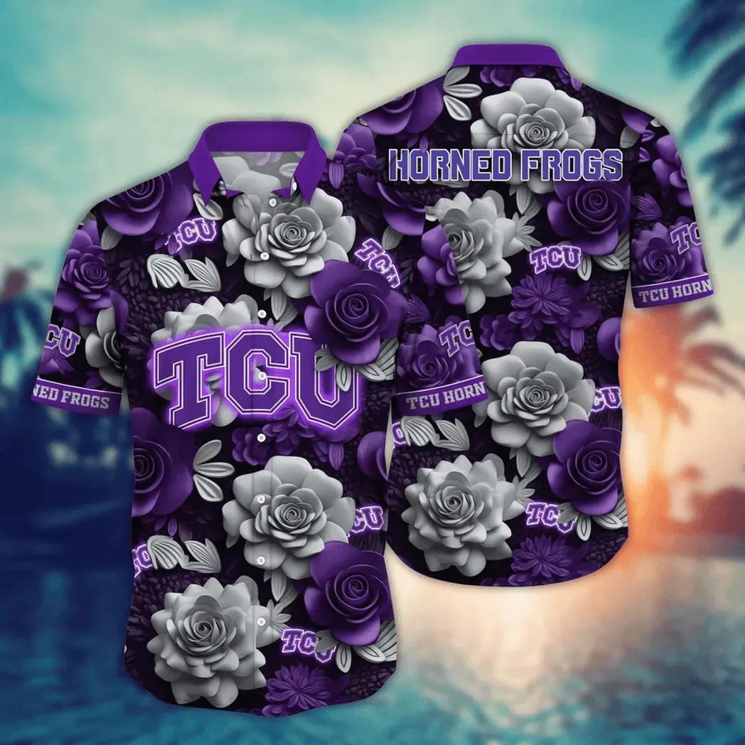 Tcu Horned Frogs Ncaa Flower Aloha Hawaiian Shirt 6, Ncaa Hawaiian Shirt