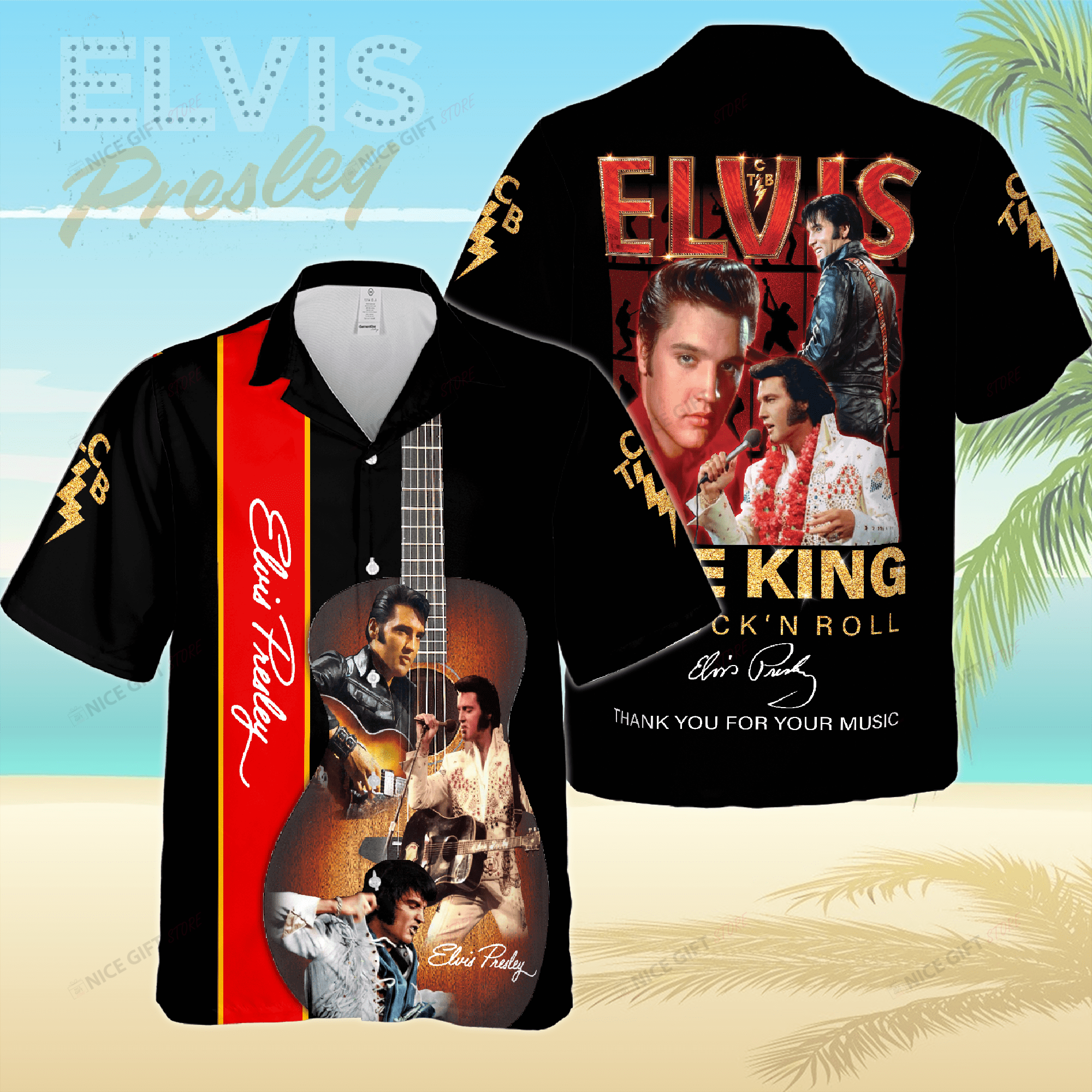 Elvis Presley Hawaiian 3D Shirt 3Hs-X9O1