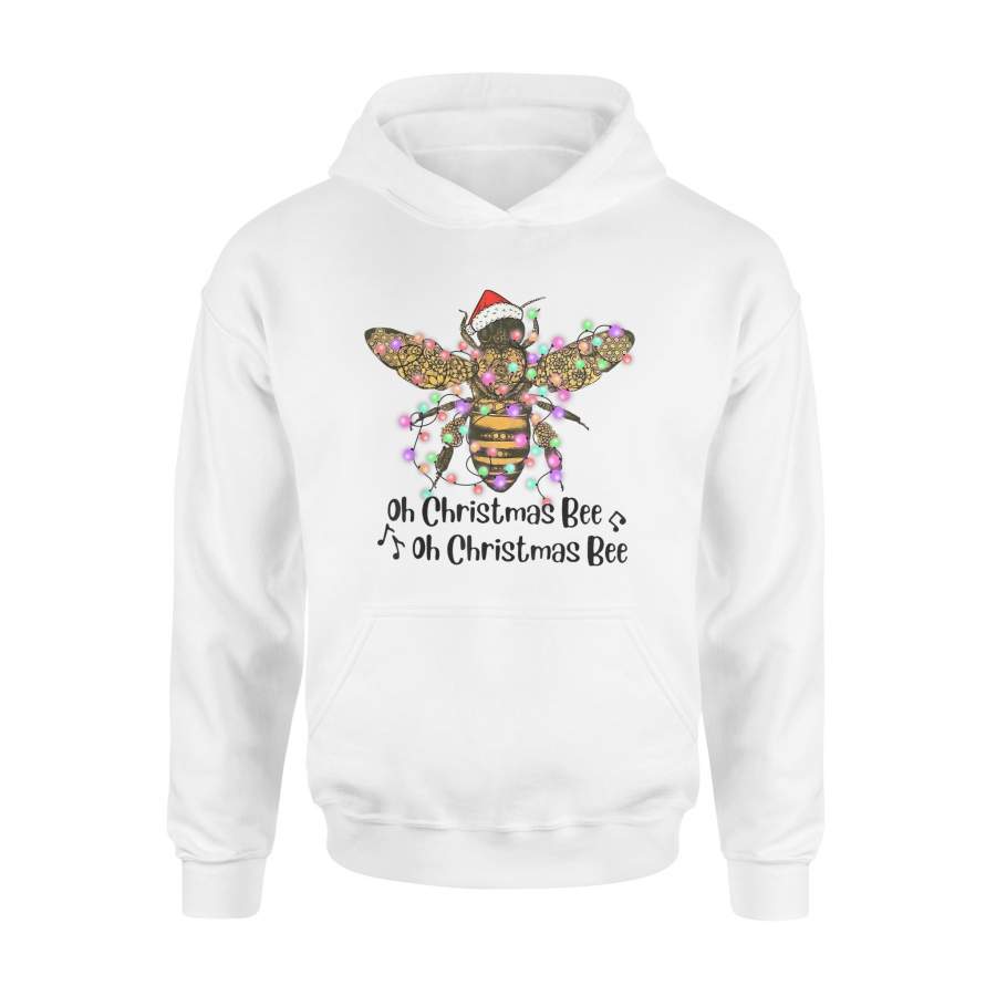 Oh Christmas Bee – Bee Santa Hat – Bee Light Christmas – Standard Hoodie