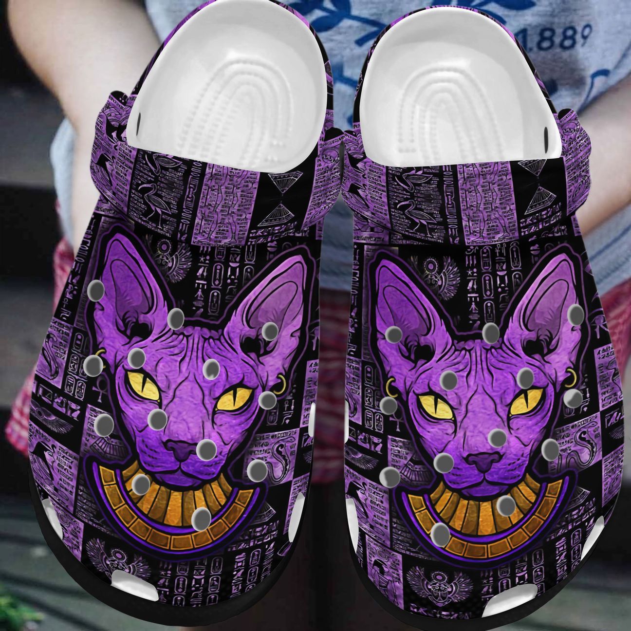 Cat Personalized Clog, Custom Name, Text, Color, Number Fashion Style For Women, Men, Kid, Print 3D Egyptian Shynix