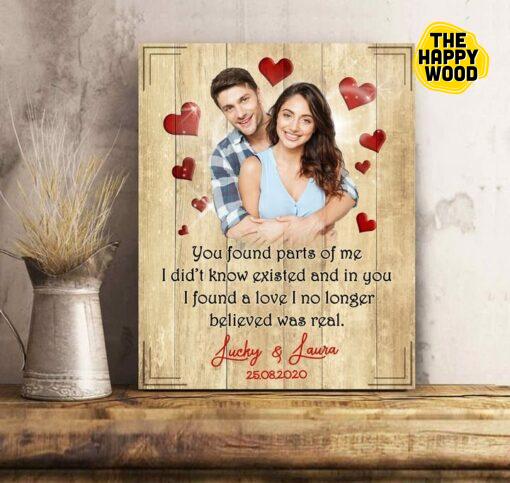 You Found Parts Of Me I Didn’T Know Existed And In You I Found A Love I No Longer Believed Was Real Lucky And Laura Custom Vertical Canvas Poster For Home Decoration