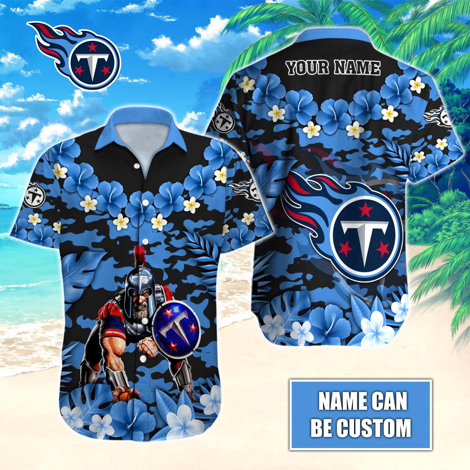 Tennessee Titans Nfl-Hawaiian Shirt Custom T-40319