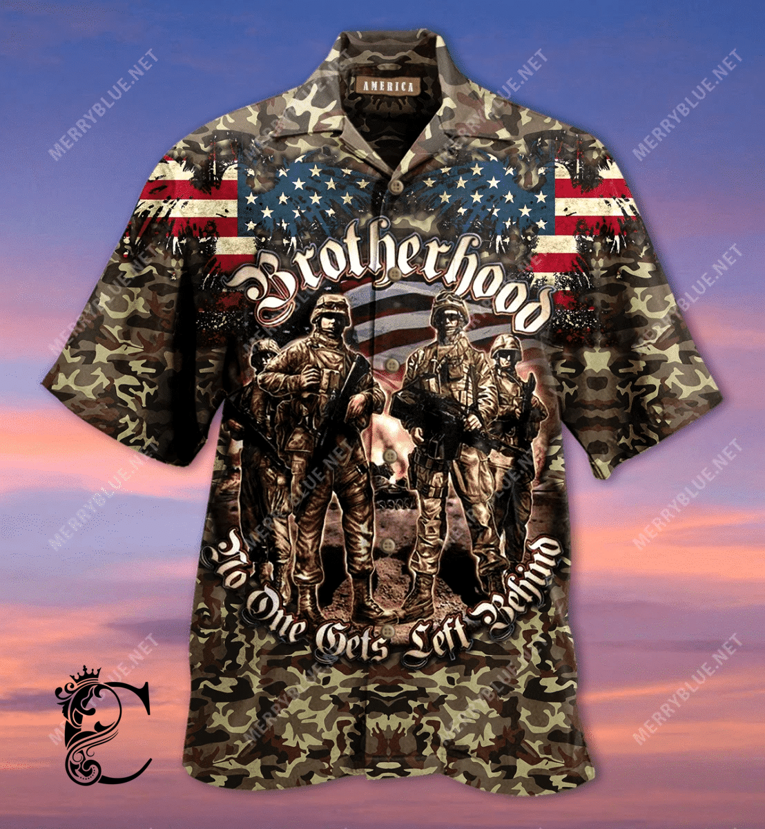 Beach Shirt Buy Brotherhood Veterans Camouflage Hawaiian Shirt- Chillicothemall