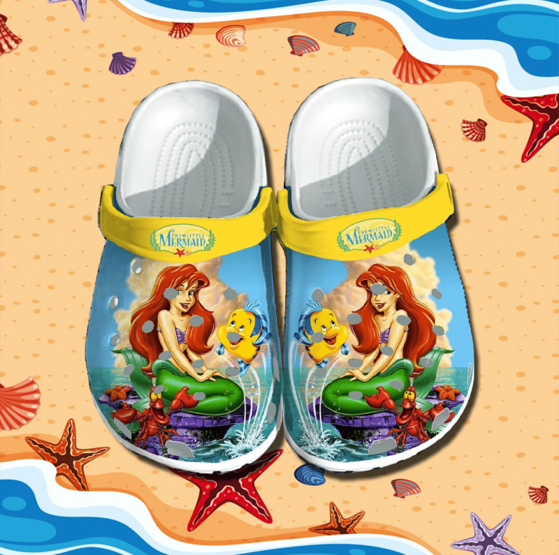 The Little Mermaid Crocs Clog Shoes