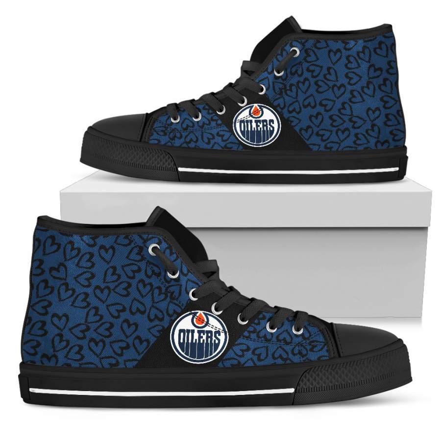 Perfect Cross Color Absolutely Nice Edmonton Oilers High Top Shoes